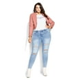 thumbnail image 5 of City Chic Women's Plus Size Cropped Fully Lined Biker Jacket, 5 of 6