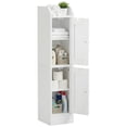 thumbnail image 2 of Armario de Baño Compacto con Baldas Regulables y Porta Papel Higiénico, para Baño, con Puertas Reversibles, Blanco, 2 of 8