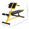 thumbnail image 6 of DUOSONG Soozier Adjustable Hyper Extension Dumbbell Weight Bench, Foam Leg Holders, Exercise Abs, Arms, Core, Strength Workout Station For Home Gym, Yellow Yellow+Black Steel Fitness & Sports Fitness, 6 of 9