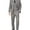 Medium Grey, variant on by Needle & Stitch 12965 Mens 3-Piece Peak Lapel Modern Fit Suit- Burgundy - 40S