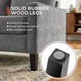 thumbnail image 5 of TLSUNNY Accent Chair, Reading Chair Armchair , Mid Century Upholstered Comfy Chair for Apartment, Living Room, Waiting Room, Dark Gray, 5 of 9