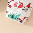 thumbnail image 6 of Kuleyang Baby Girls Christmas Outfits Long Sleeve Ruffle Romper Floral Pants Cute Winter Warm Xmas Infant Newborn Girls 3PCS Clothes Set 6-9 Months, 6 of 8