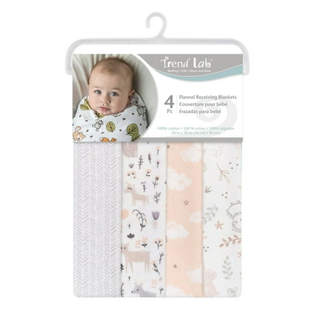 UPC: 0846216062674 | Mystical Forest 4 Pack Flannel Receiving Blankets