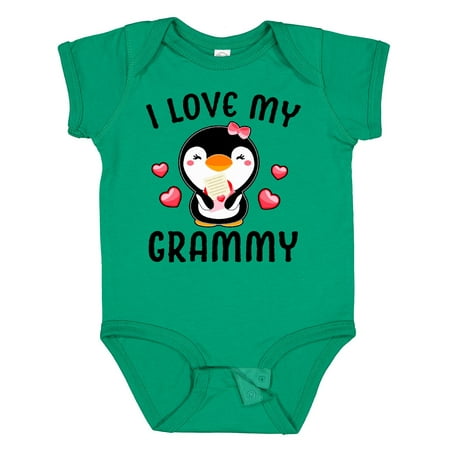 

Inktastic I Love My Grammy with Cute Penguin and Hearts Gift Baby Girl Bodysuit