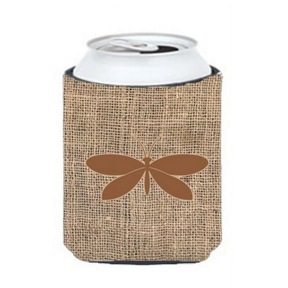 Moth Burlap And Brown Can Or Bottle  Hugger