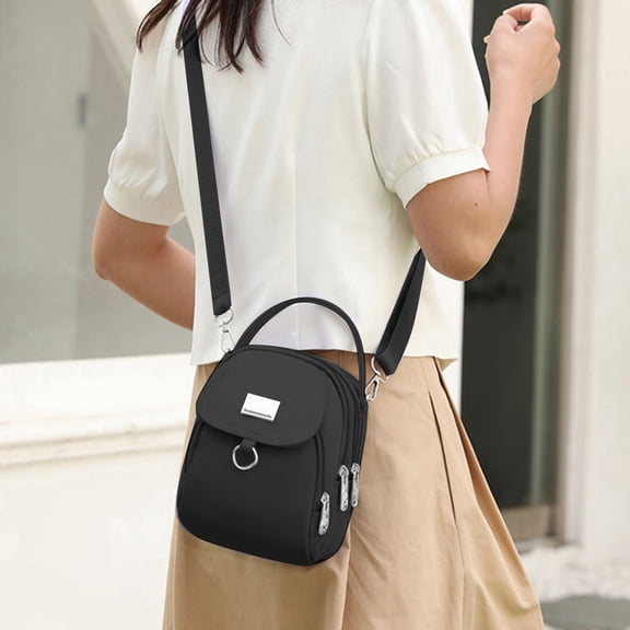 Camping & Hiking Women Shoulder Bag Stylish Crossbody Cute Satchel 3 Layer Mini Handbag for Daily Use Decoration