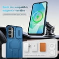 thumbnail image 6 of Asuwish Magnetic, Kickstand, Slide Camera Cover TPU, Plastic, Metal Hard Shell Fashion Cell Phone Case for Samsung Galaxy A16, Blue, 6 of 10