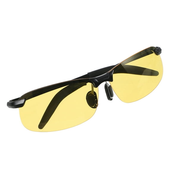 RENACLIPY Back to School Sunglasses For Night Driving Yellow Driving Glasses Plastic 1Pack