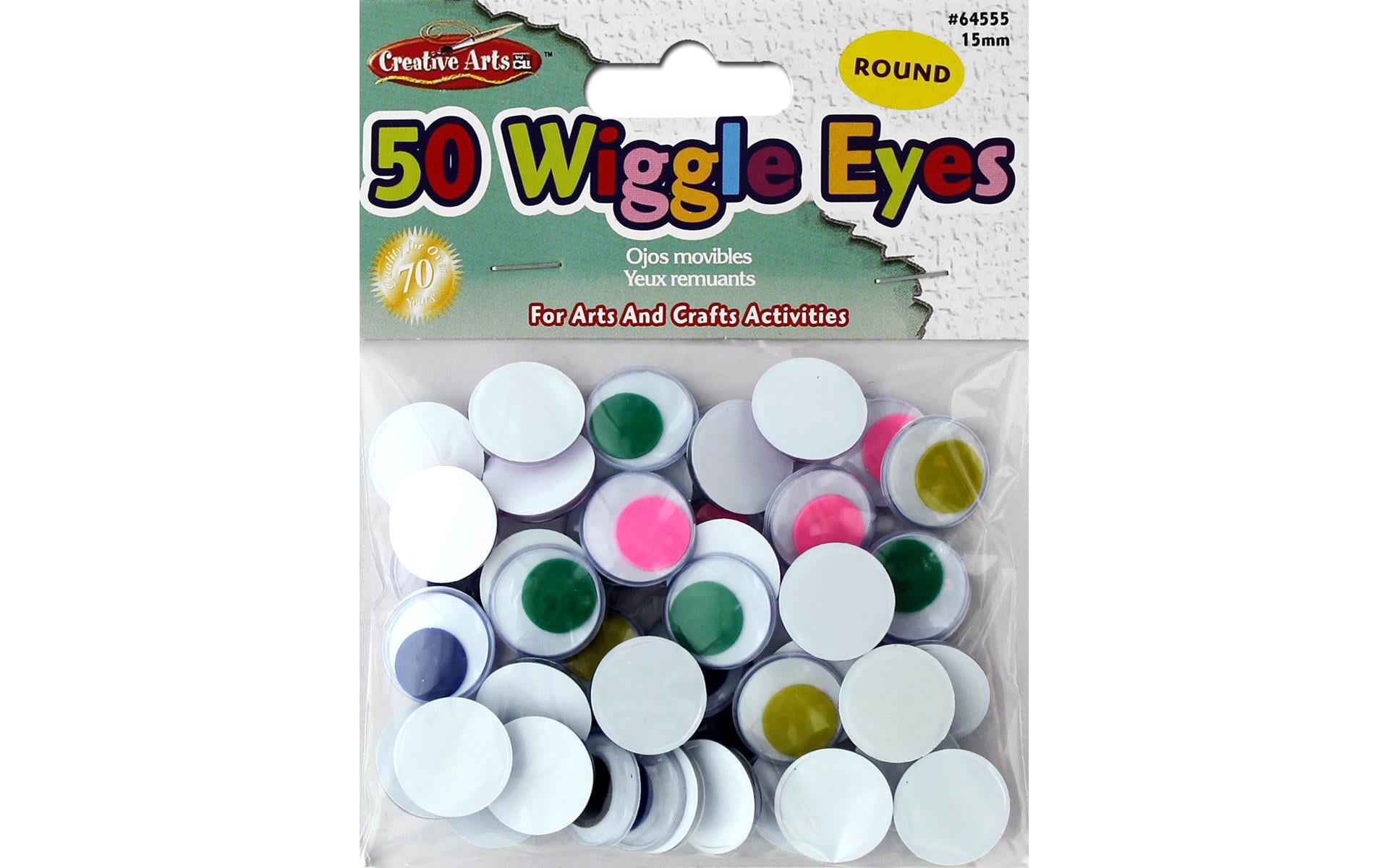 TOVOT 700 pcs Self-Adhesive Wiggle Googly Eyes,4mm-12mm Black Round for DIY Scrapbooking Crafts Toy Accessories 