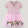 thumbnail image 2 of VBARHMQRT Toddler Robe à Manches Courtes pour Filles Vêtements de Danse Fête Dresses, 2 of 6