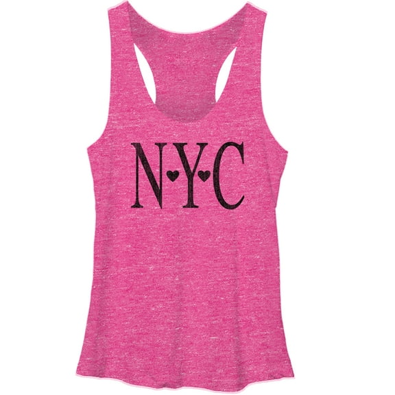 Women's Lost Gods NYC Racerback Tank Top Pink Heather Large