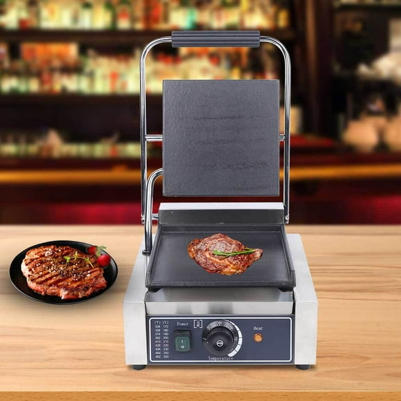 15.75*11.81 Commercial Sandwich Steak Maker Electric Grill Panini Press Griddle Plate Flat for Small Kitchens