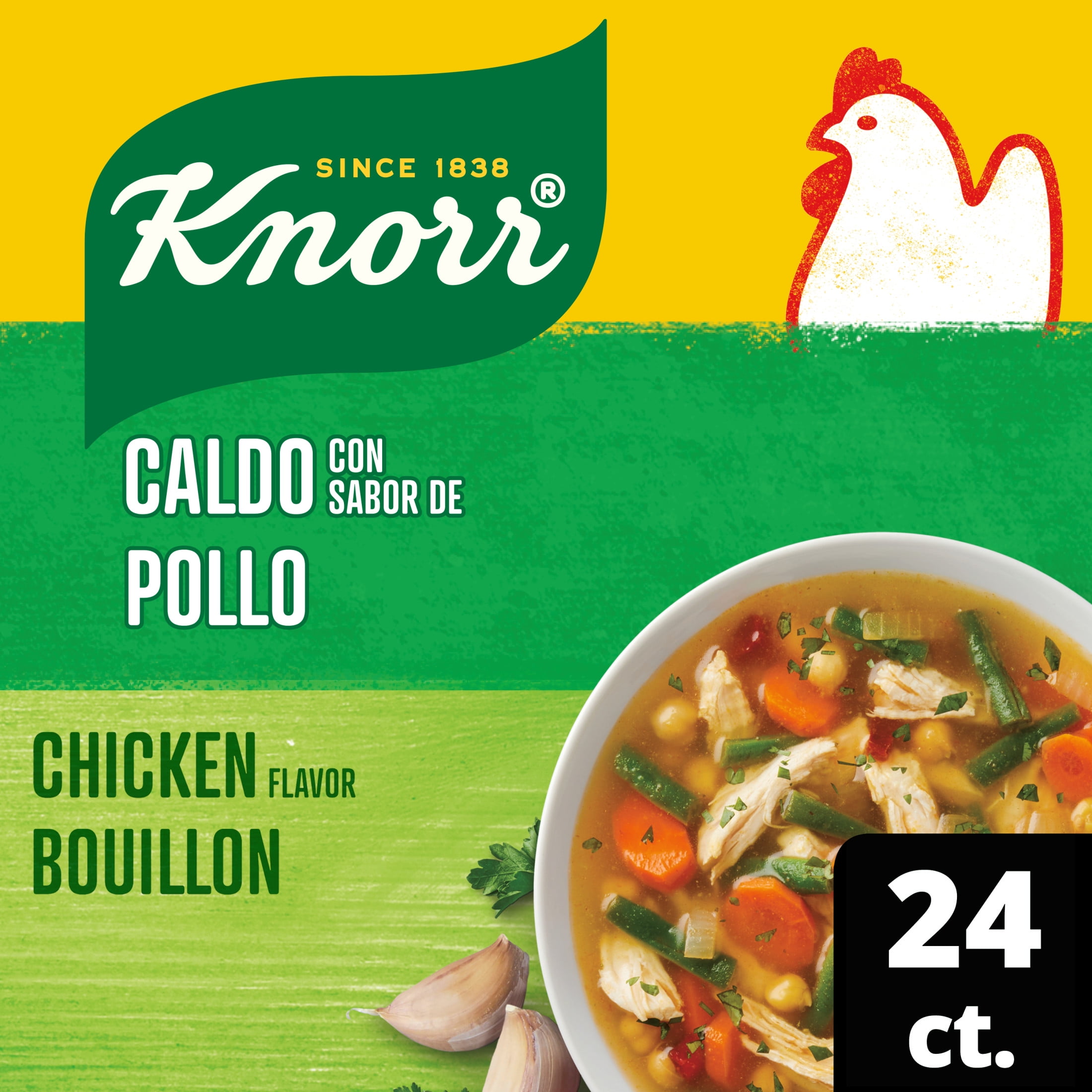 (3 pack) Knorr Shelf Stable Cubes Chicken Bouillon, 9.3 oz, 24 Pack Box