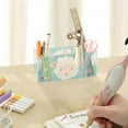 thumbnail image 7 of Hello Lamb Face Acrylic Pencil Pen Holder Cup 4 Compartments Desktop Organiser 7.87"x2.78"x3.54", 7 of 7