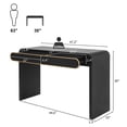 thumbnail image 2 of HMSHA Console Table with Drawers Black Narrow Entryway Table with Drawers Wooden Sofa Couch Table for Living Room,Entryway,Hallway, 2 of 12