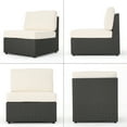 thumbnail image 3 of 2Piece Wicker Patio Conversation Furniture Set, Patio Armless Sofa with Outdoor PE Rattan, (Grey), 3 of 5