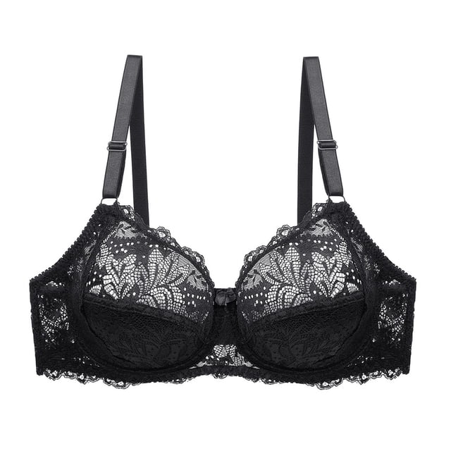Push Up Bra Womens Lace With Steel Ring Solid Color Sexy Double Breasted Push Up Bra