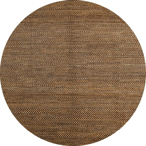 Ahgly Company Machine Washable Indoor Round Abstract Night Red Area Rugs, 6' Round