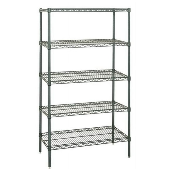 Quantum Storage WR54-2160P-5 5-Shelf Proform Wire Shelving Starter Kit, 21 x 60 x 54 in.
