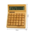 thumbnail image 2 of Multifunctional Bamboo Electronic Calculator Counter 12 Digits Solar & Battery Dual Powered for Home Office School Retail Store, 2 of 7