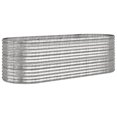 thumbnail image 1 of vidaXL Garden Raised Bed Powder-coated Steel 224x80x68 cm Silver, 1 of 4