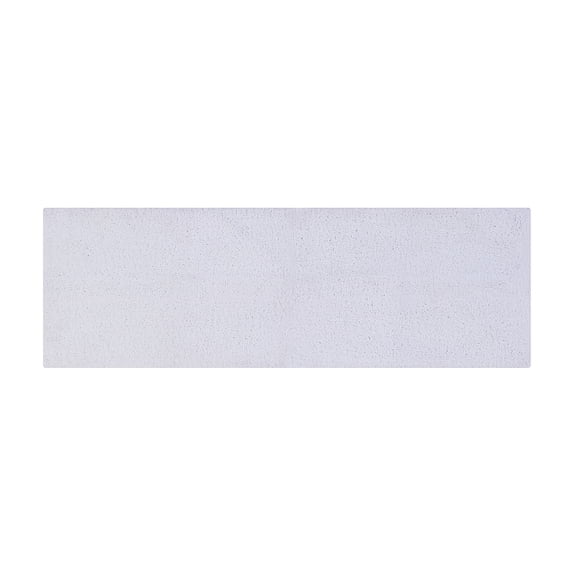 Better Trends Long Runner Bathroom Rug Extra Soft Non-Slip Bath Mat Water Absorbent 100% Polyester Machine Washable Mat 20" x 60" Micro Plush Collection - White