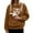 Brown, variant on Womens Cat Pouch Hoodie Oversize Pet Carrier Sweatshirts Soft Fuzzy Pullover Tops With Kangaroo Unisex Outdoor