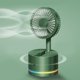 thumbnail image 4 of Green Portátil plegable telescópico Usb recargable ventilador de escritorio lámpara humidificador hidratante agua pulverizador ventilador humidificador de aire, 4 of 5
