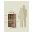 thumbnail image 5 of XC  4-Tier Open Bookshelf, Adjustable Storage Shelves, Floor Standing Unit For Modern Home Organization, 5 of 6