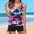 thumbnail image 2 of BOOMNY Womens Tankini Sets 2 Peice Swimsuit For Women Hawaii Graphic Swimwear Tummy Control High Waist Cozy Soft Bathing Suits, 2 of 4