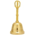 thumbnail image 1 of Hand Bell Retro-Popular Pure Brass Hand Bell Buddhist Bell Feng Shui Taoist Instrument 4.5 Inch Rattle, 1 of 7