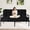 BLACK, variant on 8‑Inch Full Folding Mattress, Corduroy Anti‑Slip Floor & Sofa Futon Mattress, Black