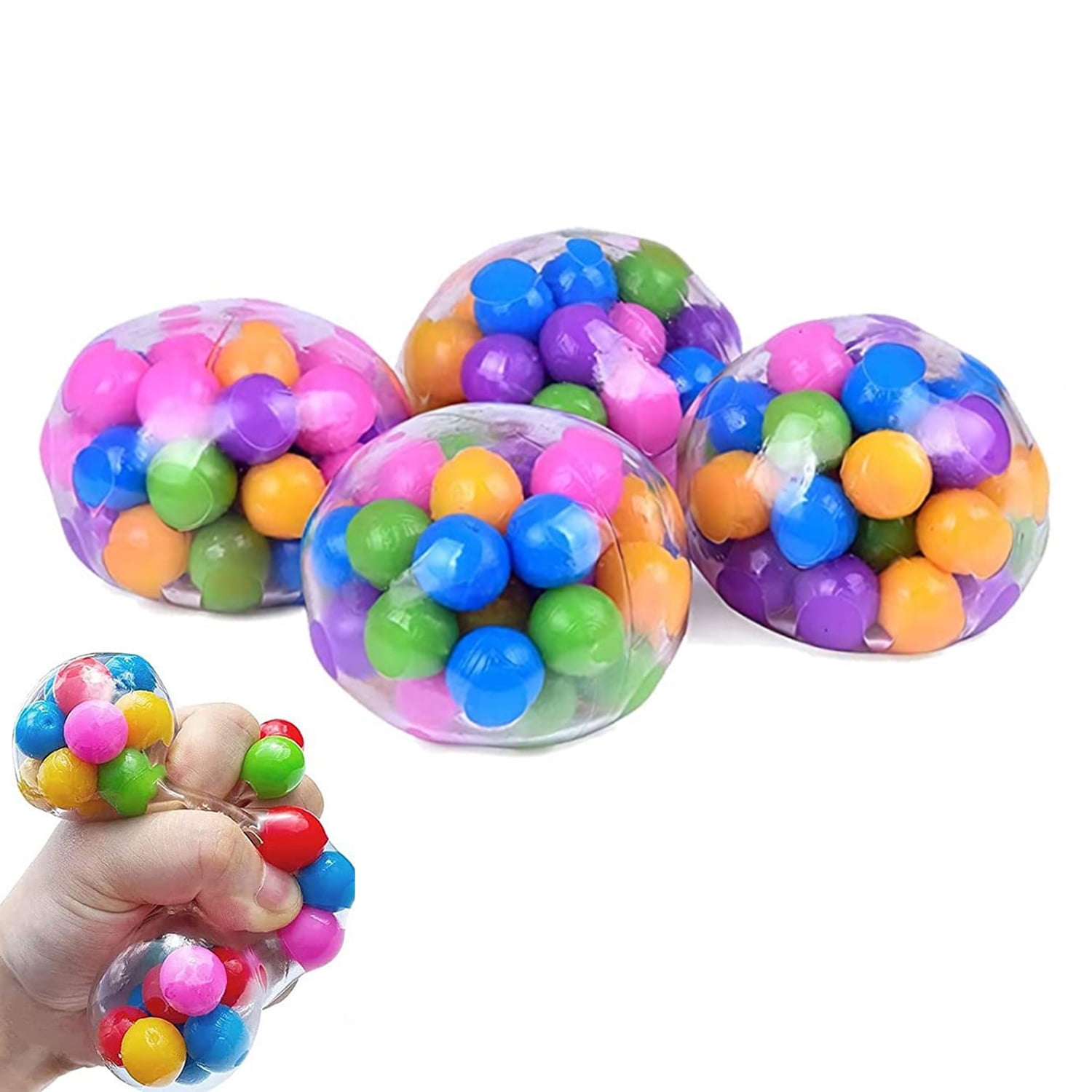 School 3PC Ounabing Creative Sensory Stress Relief Balls Squishy Stress Ball Fidget Toys Relaxing & Calming Desk Soft Squeeze Toy for Office 