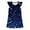 ZABlue2, variant on XUELUO Girls Casual Dresses Kids Summer Cute Cartoon Cat Print Crew Neck Fly Sleeve Princess Fashion Casual Dress Outwear,Multicolor,6-7 Years