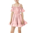 thumbnail image 2 of XQYLOS Robe de Fête pour Filles Préadolescentes Épaules Dénudées Formelle Mariage à Volants Princesse Robe de Bal Retour à la Maison Soirée, 2 of 8