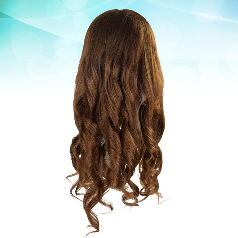 Cosmetology Mannequin Head With 60% Real Hair 26 inch Long Cosmetology  Mannequin Head For Hair Styling Brown Hair Training Head Hairdresser  Practice