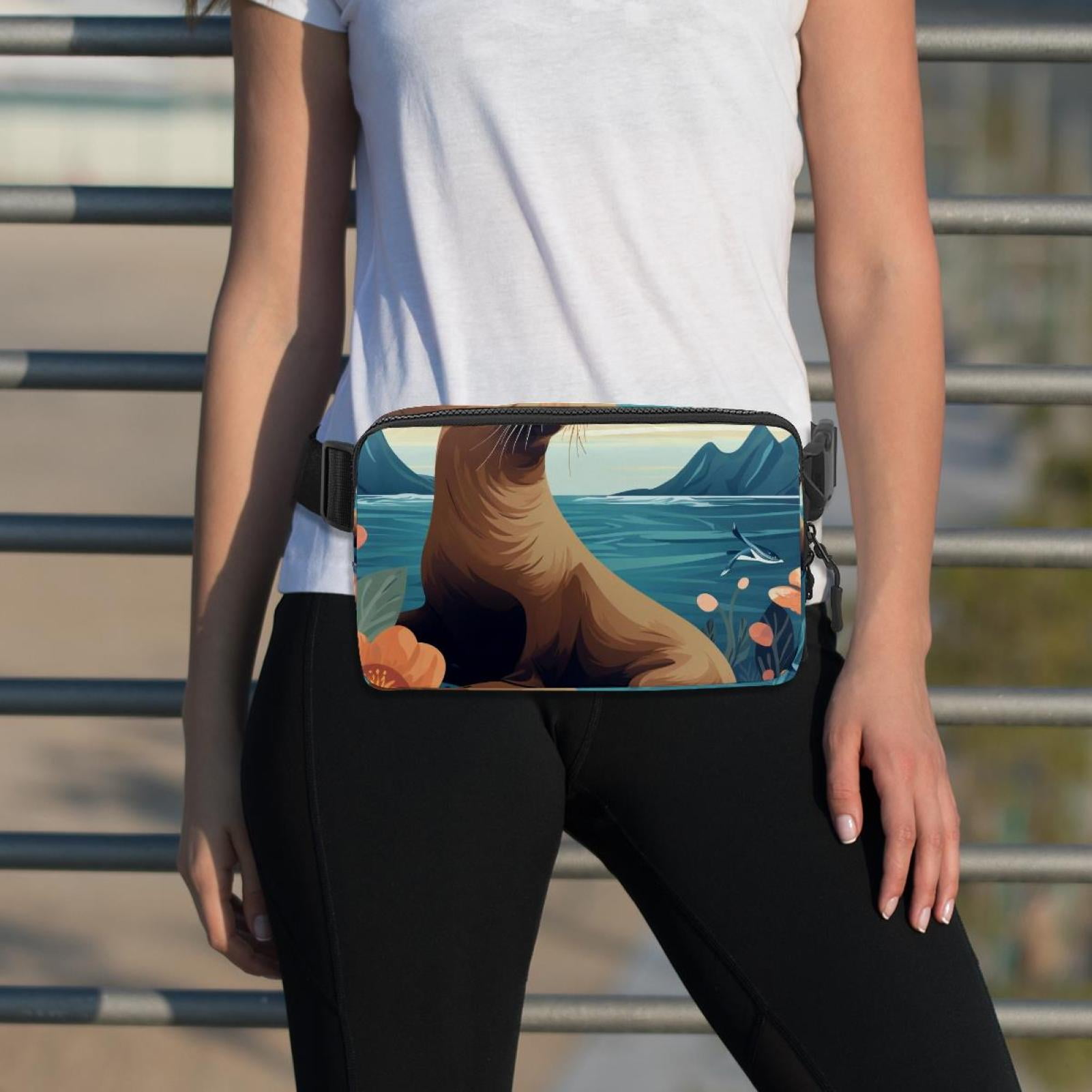 Sea lion Waist Pack Running Belt Fanny Packs Lightweight Adjustable with Extension Strap Unisex