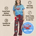 thumbnail image 5 of Lazy One Women's Pajama Set, Short Sleeves with Cute Prints, Relaxed Fit, Crabby in the Morning, 5 of 7