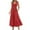 Red, variant on NXMZXB Women's Summer Boho Maxi Dress Beach Vacation Casual Adjustable Strap Smocked A Line Sundress with Pockets Army Green XL