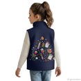thumbnail image 4 of CHAQLIN With Pockets Girls Zip Up Vest for Winter Fall, Christmas Medical Print Polyester Soft Sleeveless Fleece Jacket, 4 of 6