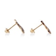 thumbnail image 3 of Aretes de oro 14k GIALLO Broquel GIALLO COLLECTION Cerezas de oro amarillo y oro blanco con cortes diamantados y circonias rojas, 3 of 5