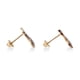 thumbnail image 3 of Aretes de oro 14k GIALLO Broquel GIALLO COLLECTION Cerezas de oro amarillo y oro blanco con cortes diamantados y circonias rojas, 3 of 5