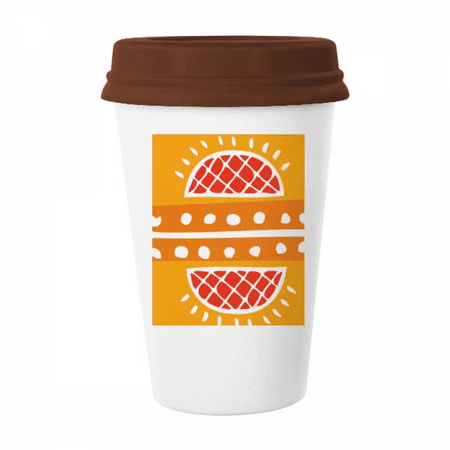 

Red PineFruit Mexico Totems Ancient Civilization Mug Coffee Drinking Glass Pottery Cerac Cup Lid
