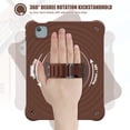 thumbnail image 4 of for iPad Air 11" 2025/2024 Case, Durable Protection Case with Rotate Stand, Portable Hand Strap & Shoulder Strap Pencil Holder, Case for iPad Pro 11" 2022/2021/2020/2018/iPad Air 5th/4th, Chocolate, 4 of 19