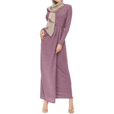 

Ramadan Traditional Hijab Dress Set Long Dress Summer Ventilative Clothes for Women Robe