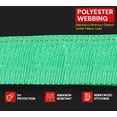 thumbnail image 4 of 100 Pack 2" x 16' Green E-Track Ratchet Tie Down Straps 1,500 lbs WLL 4,500 lbs BS, Spring-Loaded Double Stud E-Fittings for Enclosed Trailers & Trucks, Padded Handles & Storage Bag, 4 of 19