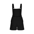thumbnail image 3 of Women's Casual Sports Denim Overalls With Adjustable Shoulder Straps off Shoulder Jumpsuit Women Misses Jumpsuits Eyelet Jumpsuit for Women Lose Jumpsuits for Women Formal Pant Suits for Women Evening, 3 of 4