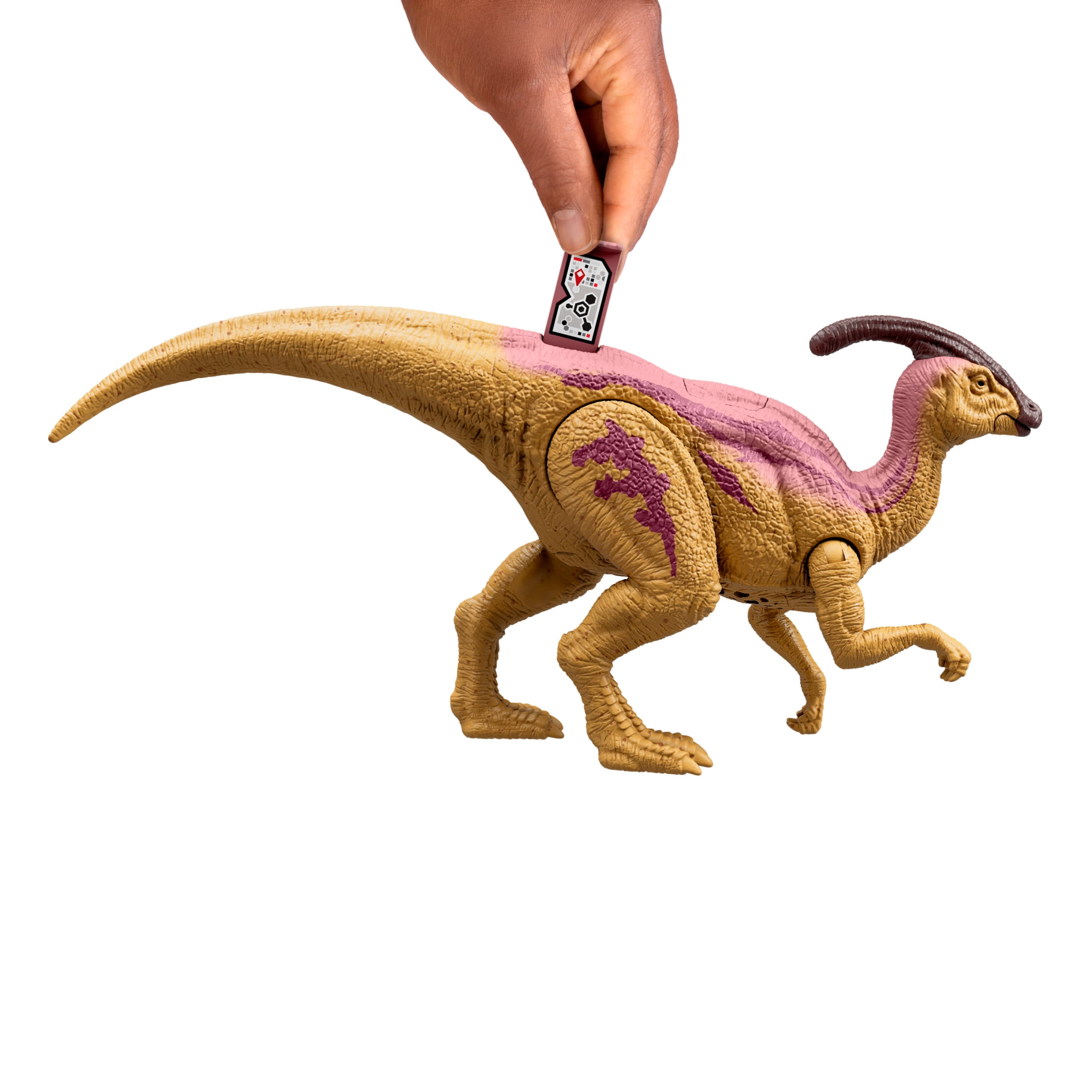 Jurassic World Wild Roar Parasaurolophus Dinosaur Action Figure Toy, Glow Effect Lights & Sounds