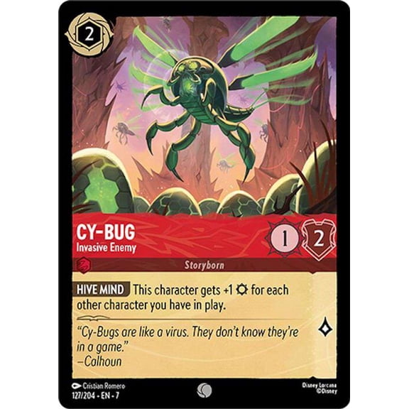 Disney Lorcana Archazia's Island Common Cy-Bug - Invasive Enemy #127