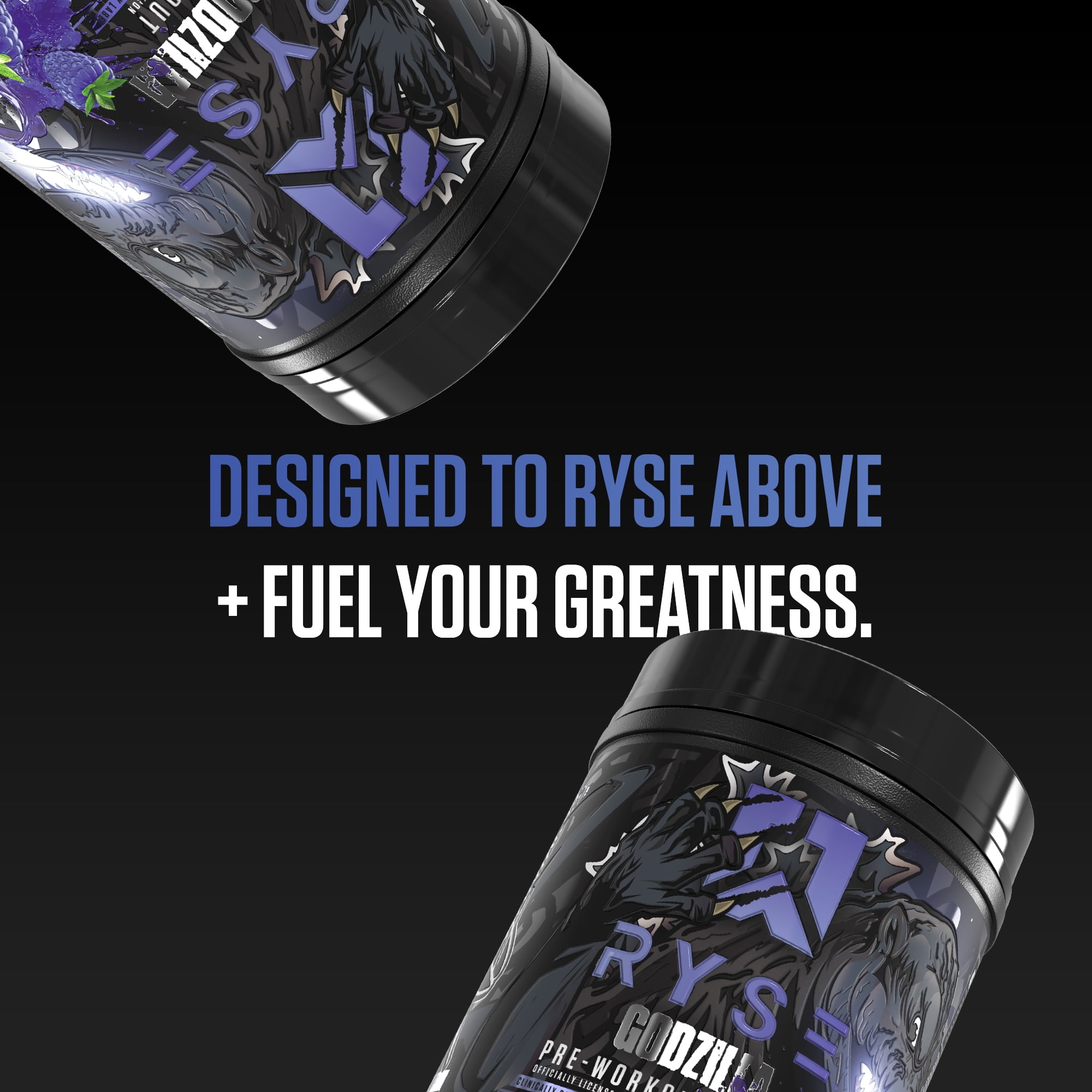 RYSE Godzilla X Noel Deyzel Pre Workout Powder - Blue Raspberry - 20/40 Servings